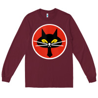 Burgundy black cat squadron taiwanese u 2 spy plane emblem gift tank top Long Sleeve Tee - trangStudio
