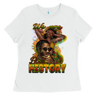 White we are black history Ladies Tee - NancyCooperArtShop