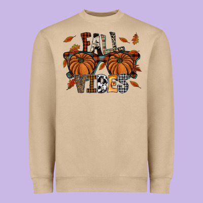 Fall Vibes Heavyweight Sweatshirt Designed By Sublimationcraftshop