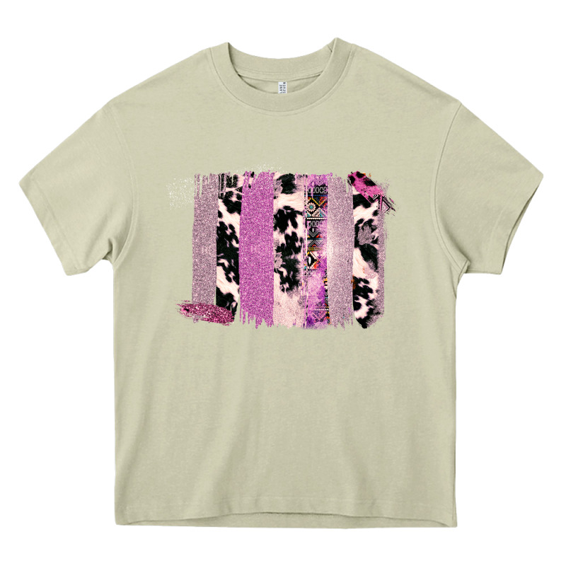 Purple Glitter Cowhide Pattern Brushstrokes Heavy Core Tee by Bettercallsaul | Teevron
