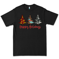 Black happy holidays christmas trees Premium Tee - Jasminsmagicworld