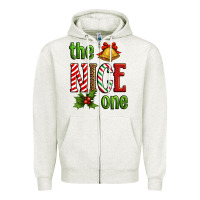 Oatmeal Heather The Nice One Zipper Hoodie - Artiststas