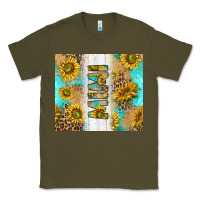 Army Green western mother's day mimi with turquoise and sunflowers and leopard tu Classic Tee - TumblerDesignByShophia