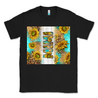 Black western mother's day mimi with turquoise and sunflowers and leopard tu Classic Tee - TumblerDesignByShophia