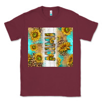 Burgundy western mother's day mimi with turquoise and sunflowers and leopard tu Classic Tee - TumblerDesignByShophia