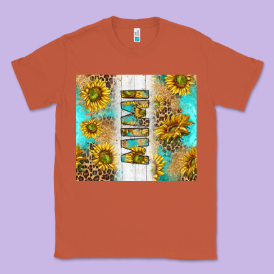 Western Mother's Day Mimi With Turquoise And Sunflowers And Leopard Tu Classic Tee Designed By Tumblerdesignbyshophia