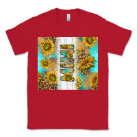Red western mother's day mimi with turquoise and sunflowers and leopard tu Classic Tee - TumblerDesignByShophia