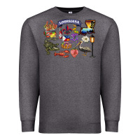 Charcoal Heather preview louisiana state Premium Sweatshirt - BarkalooDesign