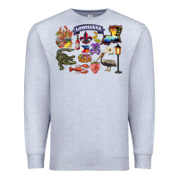 Heather Grey preview louisiana state Premium Sweatshirt - BarkalooDesign