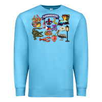 Ocean Blue preview louisiana state Premium Sweatshirt - BarkalooDesign