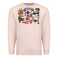 Pale Pink preview louisiana state Premium Sweatshirt - BarkalooDesign