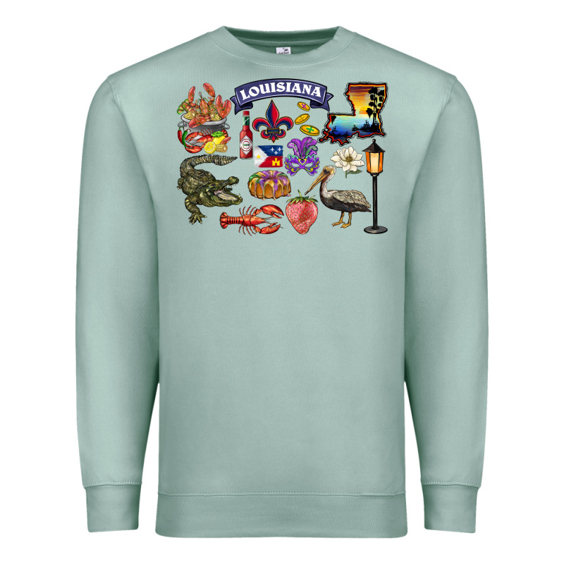 Preview Louisiana State Premium Sweatshirt by BarkalooDesign | Teevron
