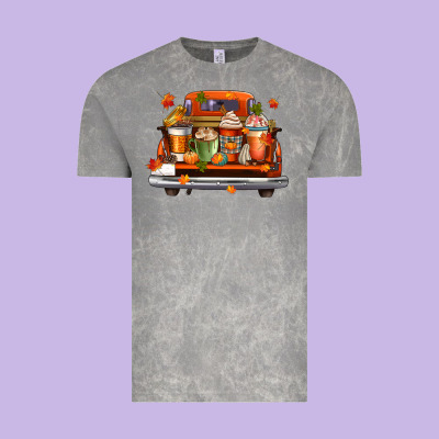 Coffee Cups Truck Vintage Tee Designed By Cowgirlartshop