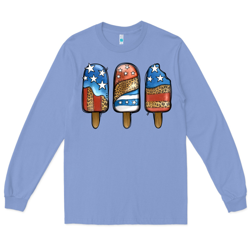 Patriotic Leopard Popsicles Long Sleeve Tee by Jasminsmagicworld | Teevron