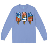 Colony Blue Patriotic Leopard Popsicles Long Sleeve Tee - Jasminsmagicworld