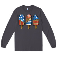 Smoke Patriotic Leopard Popsicles Long Sleeve Tee - Jasminsmagicworld