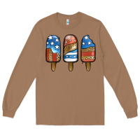 Toasted Coconut Patriotic Leopard Popsicles Long Sleeve Tee - Jasminsmagicworld