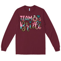 Burgundy team bride Long Sleeve Tee - OliviaCreatesArt