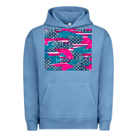 Pigment Pebble Blue usa flag Urban Hoodie - AdoDesignShop