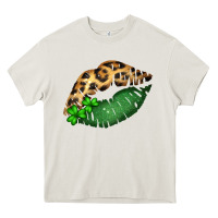 Cream St. Patricks Day Leopard Lips Heavy Core Tee - Bettercallsaul