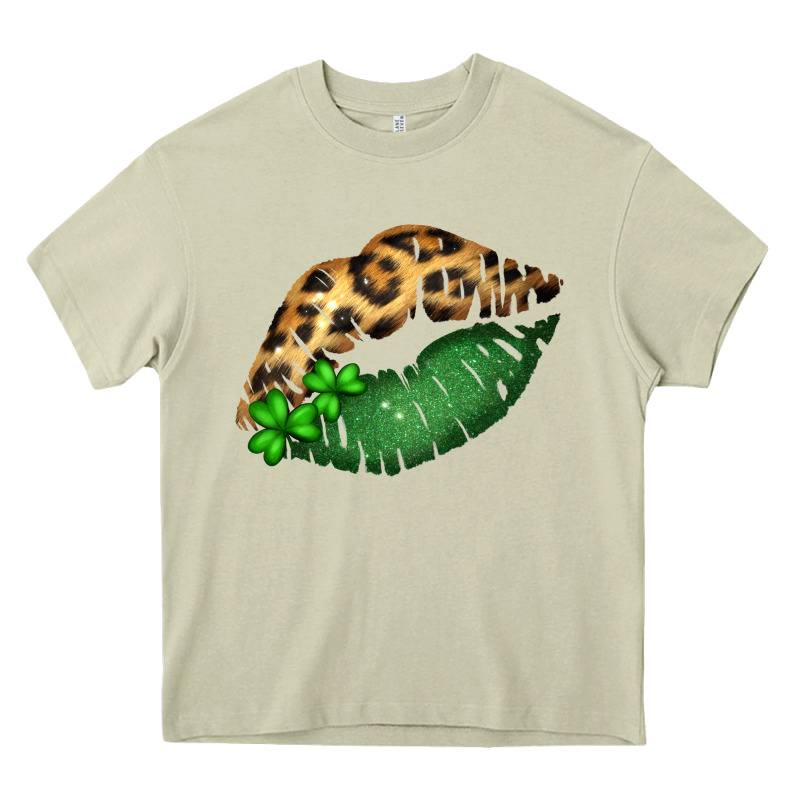 St. Patricks Day Leopard Lips Heavy Core Tee by Bettercallsaul | Teevron
