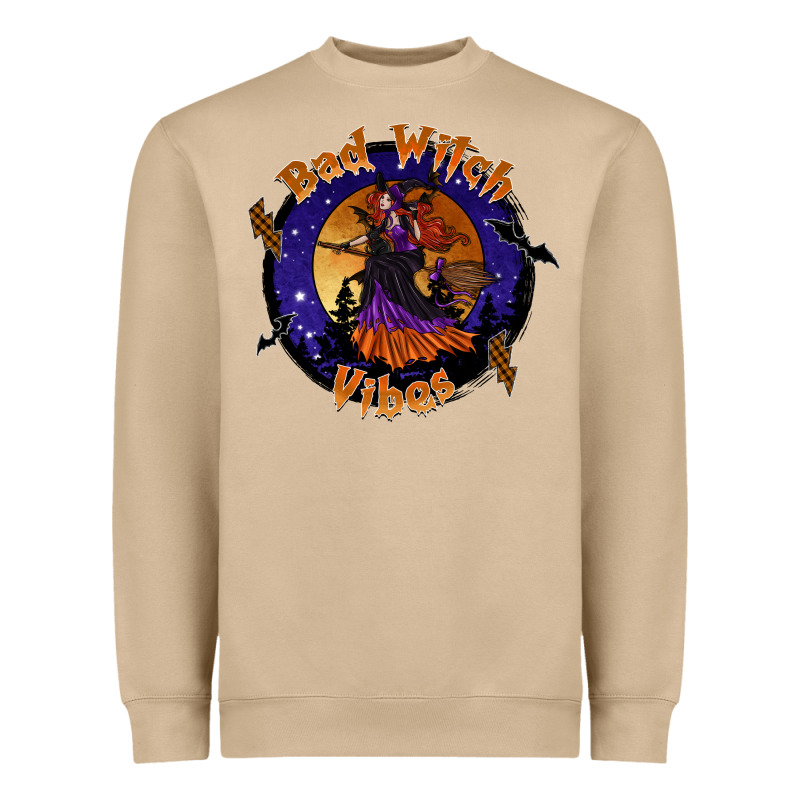Bad Witch Vibes Heavyweight Sweatshirt by SublimationCraftShop | Teevron