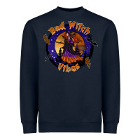 Navy bad witch vibes Heavyweight Sweatshirt - SublimationCraftShop