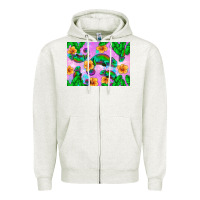 Oatmeal Heather Chameleon Zipper Hoodie - Artiststas