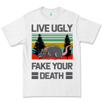 White Lıve Ugly Fake Your Death Premium Tee - Bettercallsaul