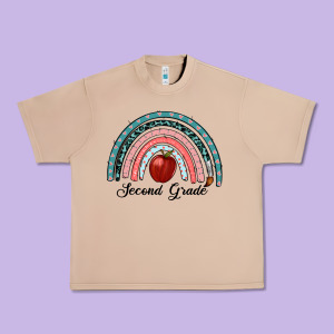 Second Grade Rainbow Urban Heavy Tee Designed By Ranaportraitstore