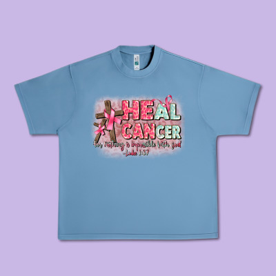 Heal Cancer Luke 1 37 Urban Heavy Tee Designed By Cowgirlartshop