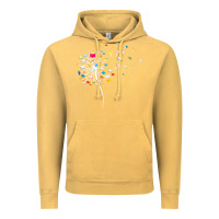 Vintage Mustard Womens Funny Dandelion Books Gift For Reading Lover Women Girls V-Neck Vintage Hoodie - trangStudio