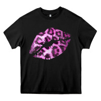 Black Pink Leopard Lips Heavy Core Tee - Bettercallsaul