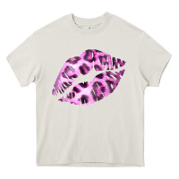 Cream Pink Leopard Lips Heavy Core Tee - Bettercallsaul