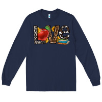 Navy love teacher Long Sleeve Tee - OliviaCreatesArt