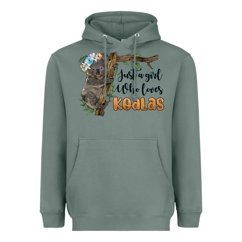Just A Girl Who Loves Koalas Heavyweight Hoodie by BarkalooDesign | Teevron