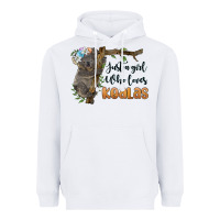 White just a girl who loves koalas Heavyweight Hoodie - BarkalooDesign