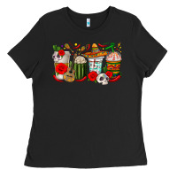 Black Hispanic Heritage Month Coffee Cups Ladies Tee - texasbilliewilder