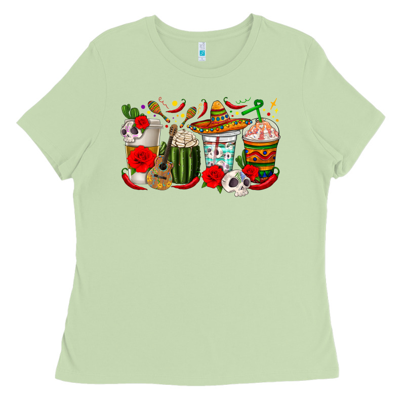 Hispanic Heritage Month Coffee Cups Ladies Tee by texasbilliewilder | Teevron