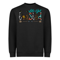 Black let's get toasted Heavyweight Sweatshirt - CowhideDigitalArt