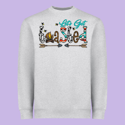 Let's Get Toasted Heavyweight Sweatshirt Designed By Cowhidedigitalart