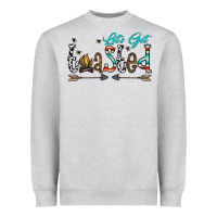 Heather Grey let's get toasted Heavyweight Sweatshirt - CowhideDigitalArt