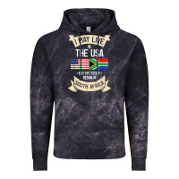 Cloud Black South Africa American Flag USA South African Roots Gifts Vintage Hoodie - trangStudio