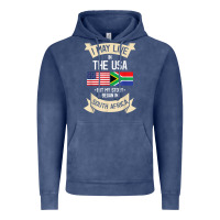 Vintage Denim South Africa American Flag USA South African Roots Gifts Vintage Hoodie - trangStudio