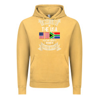Vintage Mustard South Africa American Flag USA South African Roots Gifts Vintage Hoodie - trangStudio