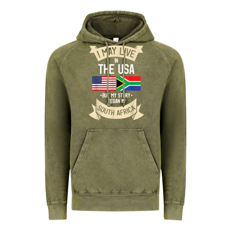 South Africa American Flag Usa South African Roots Gifts Vintage Hoodie by trangStudio | Teevron