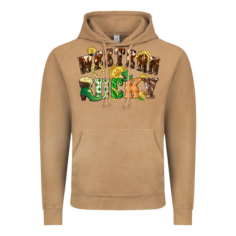 Western Lucky St. Patrick's Day Vintage Hoodie by CowGirlArtShop | Teevron