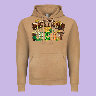 Western Lucky St. Patrick's Day Vintage Hoodie Designed By Cowgirlartshop