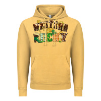Vintage Mustard Western lucky St. Patrick's Day Vintage Hoodie - CowGirlArtShop
