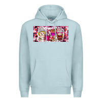 Blue Mist Valentine Coffee Premium Hoodie - CowhideDigitalArt